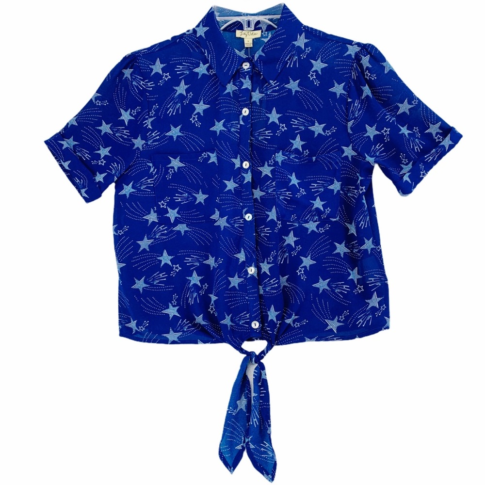 Cropped & Sheer Shooting Star Blouse